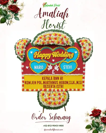 Papan Bunga Pernikahan Telarsari